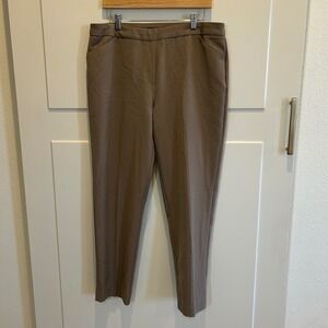 Zac & Rachel Women‎ Stretch Trousers Pants Beige Size 12 Straight Leg